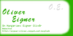 oliver eigner business card