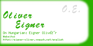 oliver eigner business card